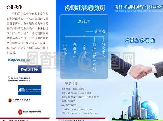財(cái)務(wù)咨詢公司三折頁反面圖片